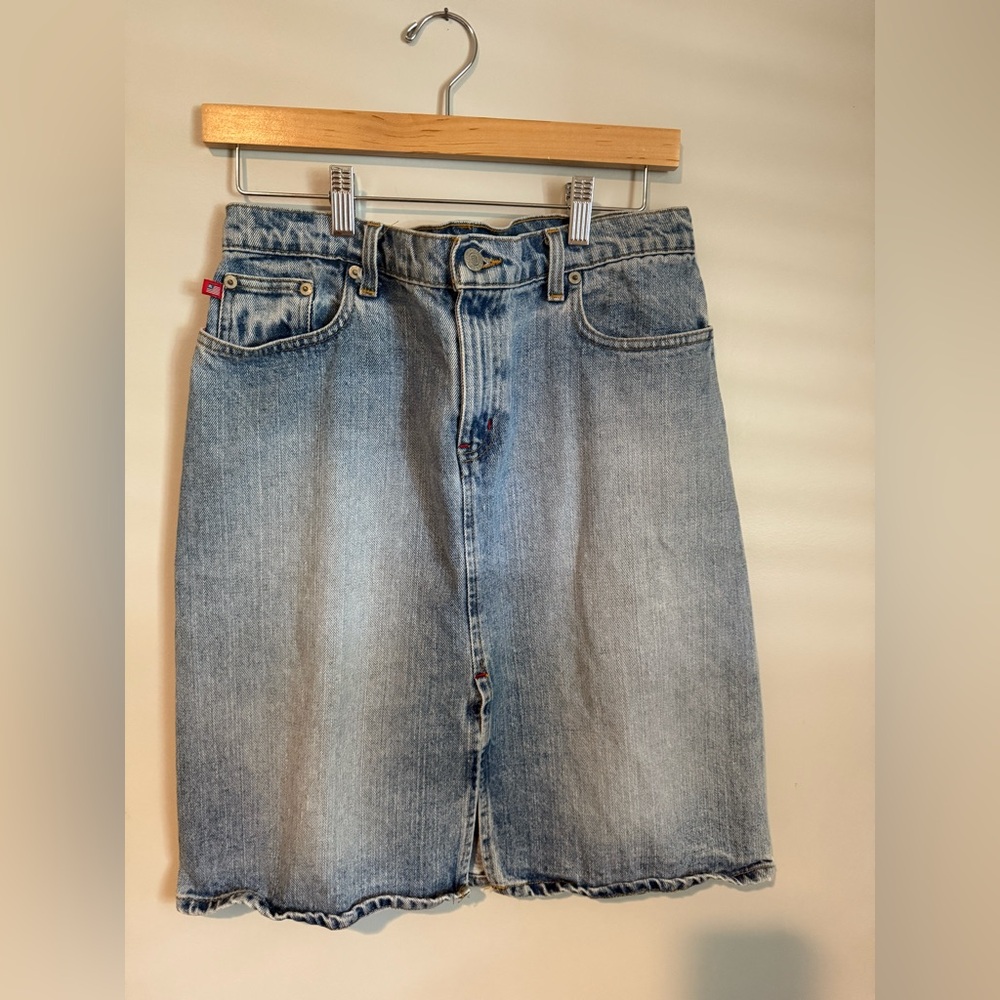 Levi's Blue Denim Knee Skirt